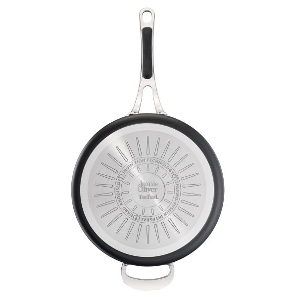 Jamie Oliver by Tefal Cooks Classic Non-Stick Induction Hard Anodised Sautepan + Lid 26cm Cheap