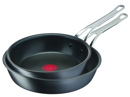 Jamie Oliver by Tefal Cooks Classic Non-Stick Induction Hard Anodised Twinpack Frypan Set 24 28cm Fashion