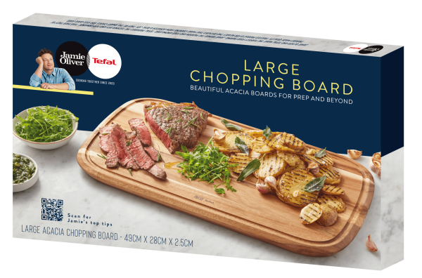 Jamie Oliver by Tefal Wooden Acacia Board - Large (49 x 28 x 2.5cm) For Discount