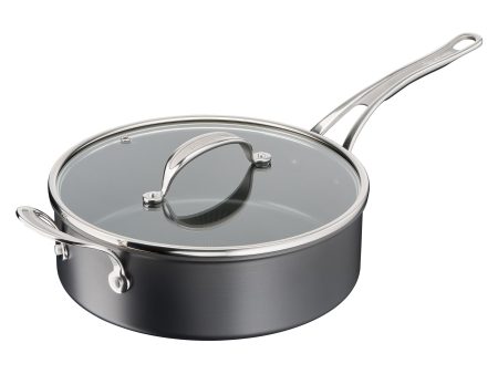 Jamie Oliver by Tefal Cooks Classic Non-Stick Induction Hard Anodised Sautepan + Lid 26cm Cheap