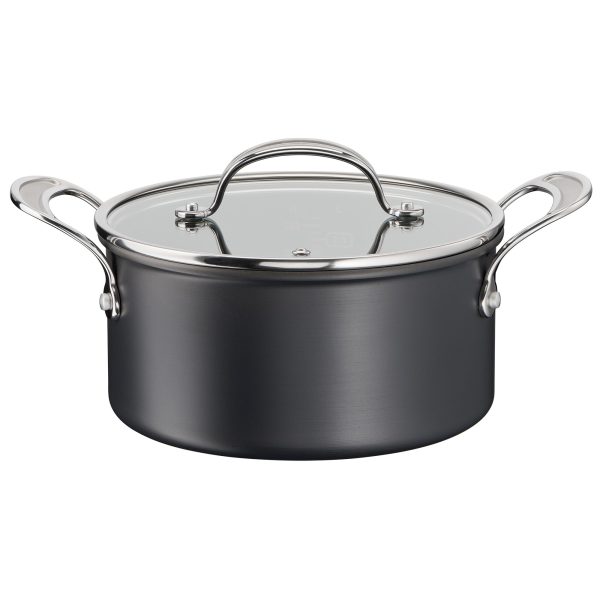 Jamie Oliver by Tefal Cooks Classic Non-Stick Induction Hard Anodised Stewpot + Lid 24cm 5L For Cheap