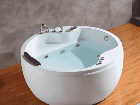 59  Freestanding Round Whirlpool Bathtub with Right Drain Online