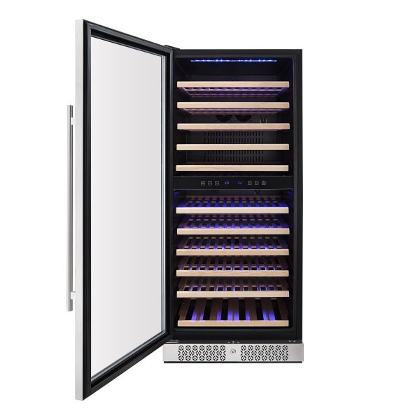 Empava 55  Tall Dual Zone 100 Bottle Wine Fridge For Sale