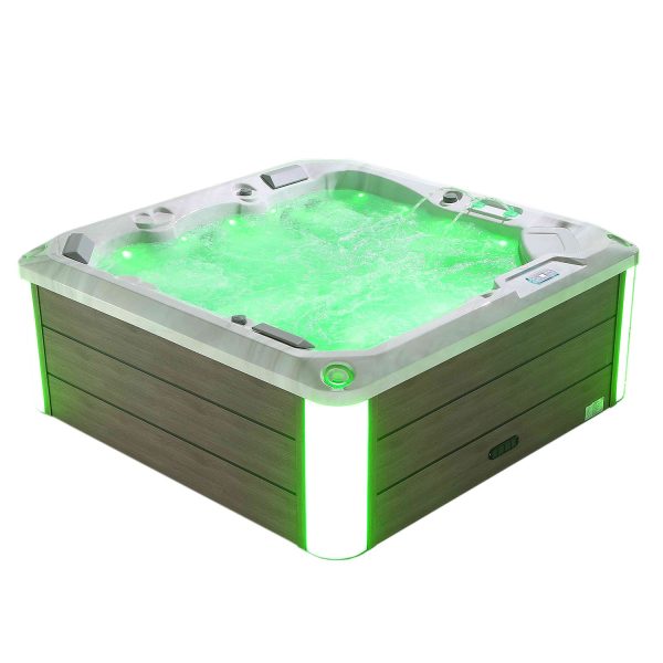 Luxury Freestanding 5-Person Square Outdoor Hot Tub Online Hot Sale