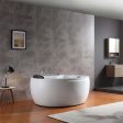 59  Freestanding Round Whirlpool Bathtub with Right Drain Online