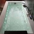 67  Alcove Combination Massage Inline Heater LED Tub with Left Drain Hot on Sale