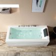 67  Alcove Combination Massage Inline Heater LED Tub with Left Drain Hot on Sale