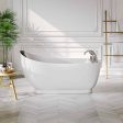 59  Acrylic Freestanding Whirlpool Tub with Reversible Drain For Discount