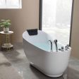 59  Acrylic Freestanding Whirlpool Tub with Reversible Drain For Discount