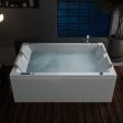 71 in. Freestanding Combination Massage 2-Person LED Tub With Center Drain Discount