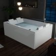 71 in. Freestanding Combination Massage 2-Person LED Tub With Center Drain Discount