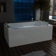 71 in. Freestanding Combination Massage 2-Person LED Tub With Center Drain Discount