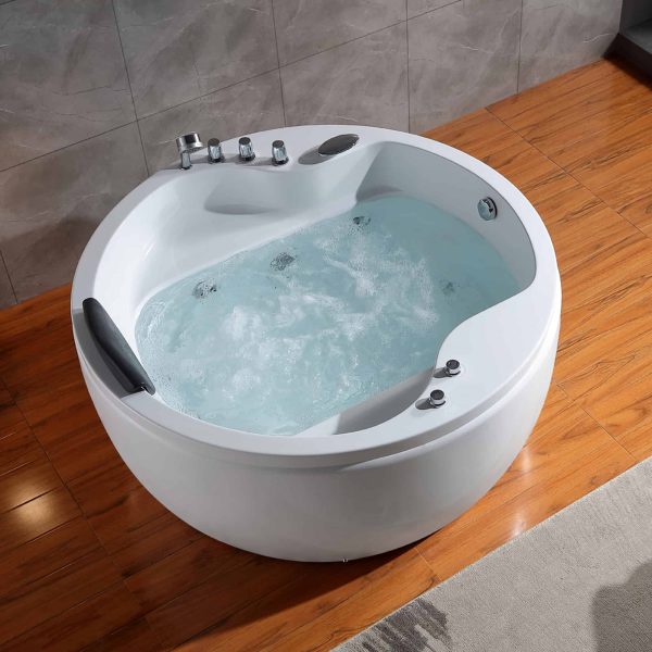 59  Freestanding Round Whirlpool Bathtub with Right Drain Online