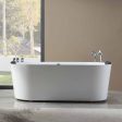 59  Freestanding Hydro Massage Whirlpool Bathtub with Center Drain Sale