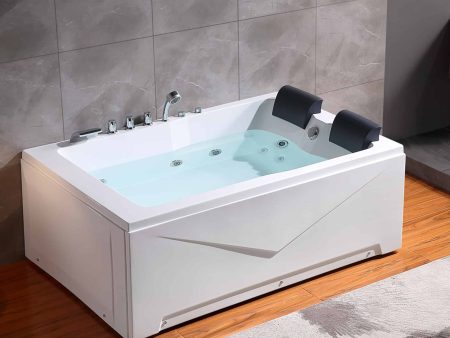 71  Alcove Whirlpool 2-Person Bathtub with Right Drain on Sale