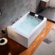 71  Alcove Whirlpool 2-Person Bathtub with Right Drain on Sale