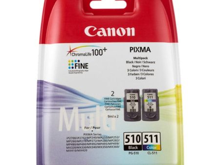 Canon PG-510 + CL-511 DK schwarz + color Tinte For Sale