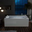 71 in. Freestanding Combination Massage 2-Person LED Tub With Center Drain Discount