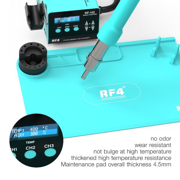 RF4 RF-PO15 Phone Repair Pad Silicone High Temperature Maintenance Mat with Storage Bracket for BGA Soldering Station For Cheap