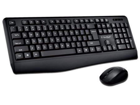 T-WOLF TF100 Wireless Gaming Keyboard Mouse Combo 104 Keys Quiet Keyboard for Computer, PC, Laptop Online now